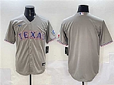 Men's Texas Rangers Blank Gray With Patch Cool Base Stitched Jersey,baseball caps,new era cap wholesale,wholesale hats
